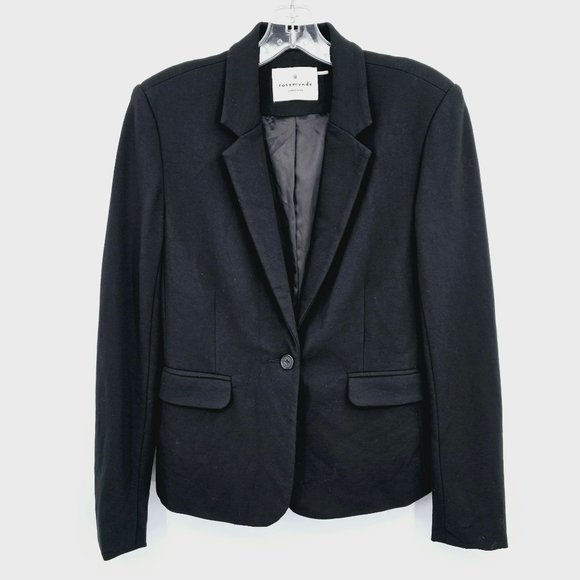Rosemunde Single Button Blazer Jacket S Black Ponte Knit Short Cropped Classic - Picture 1 of 11
